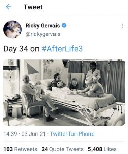 Ricky Gervais Afterlife film set in Hemel Hempstead hospital